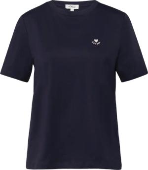 Jersey-T-Shirt im Regular Fit mit Herz-Stickerei