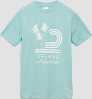 Jersey-T-Shirt mit gummiertem Frontprint