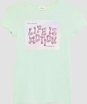 Jersey-T-Shirt mit Silicon-Print