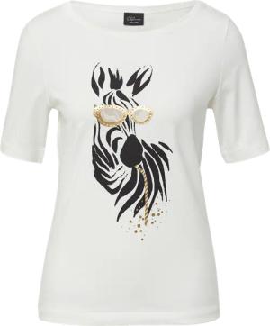 Jersey-T-Shirt mit Zebra-Artwork