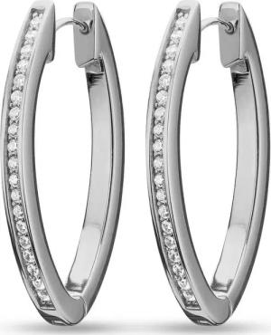 JETTE Paar Creolen JETTE Damen-Creolen 925er Silber 38 Zirkonia (Paar), ENDLESS