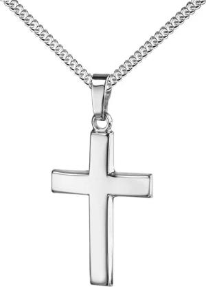 JEVELION Kreuzkette Kreuzanhänger 925 Silber - Made in Germany (Silberkreuz, für Damen und Herren), Mit Silberkette 925 - Länge wählbar 36 - 70 cm oder ohne Kette.