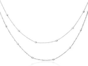 JEWLIX Edelstahlkette Layerdesign in Silber geziert mit Kugeln N5148