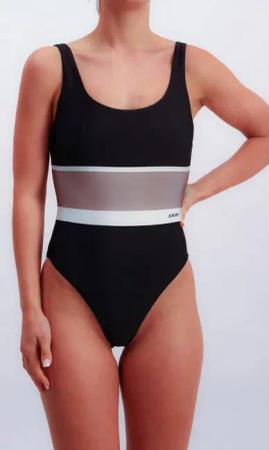 JOOP! Badeanzug Colourblock Colourblocking-Design, tiefer Rückenausschnitt