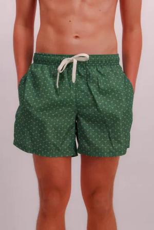 JOOP! Badeshorts Diamond Cornflower Signature-Design, kleine Schlitze an den Beinen