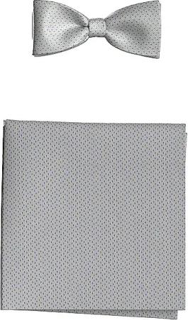 JOOP Geschenkset Fliege und Stecktuch hellgrau
