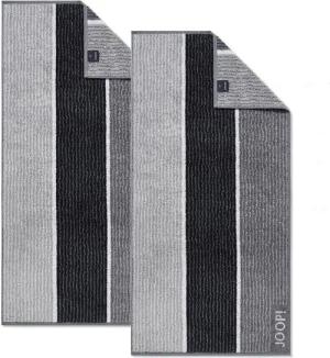 JOOP! Handtuch 2 Stück Joop! Frottier Handtuch 1658-97 Lines Schwarz 50x100, Walkfrottier (2-St)