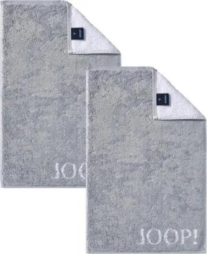 JOOP! Handtuch 2 Stück Joop! Gästetuch Classic Silber Grau 1600-76 30x50, Walkfrottier, 100% Baumwolle