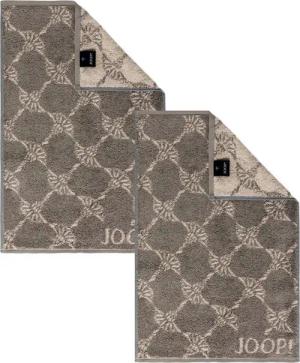 JOOP! Handtuch 2 Stück Joop! Gästetuch Cornflower 1611-70 Graphit 30x50, Walkfrottier (2-St), Baumwolle