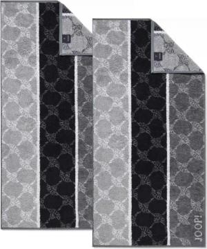 JOOP! Handtuch 2 Stück Joop! Handtuch 1657-97 Cornflower Stripes Schwarz 50x100, Walkfrottier (2-St), 100% Baumwolle