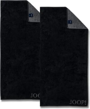 JOOP! Handtuch 2 Stück Joop! Handtuch Classic Schwarz Anthrazit 1600-90 50x100, Walkfrottier, 100% Baumwolle