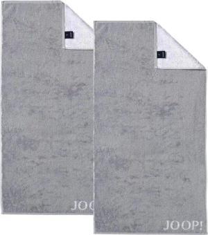 JOOP! Handtuch 2 Stück Joop! Handtuch Classic Silber Grau 1600-76 50x100, Walkfrottier, 100% Baumwolle