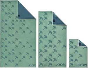 JOOP! Handtuch Handtuch Move Faded Cornflower Aqua 1691 44, Walkfrottier (1-St), Wendeoptik, Logo, Flauschig