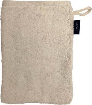 JOOP! Handtuch Waschhandschuh Classic Doubleface Creme 1600 36, Walkfrottier (1-St), Wendeoptik, Logo, Flauschig, Unifarben