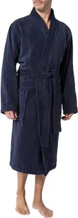 JOOP! Herren Bademantel blau Baumwolle & Mix unifarben