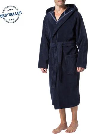 JOOP! Herren Bademantel blau Baumwolle & Mix unifarben