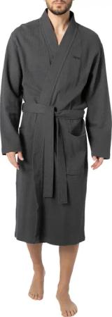 JOOP! Herren Bademantel grau Baumwolle & Mix unifarben