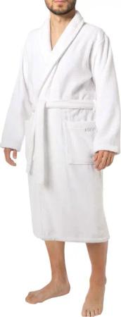 JOOP! Herren Bademantel weiß Baumwolle & Mix unifarben