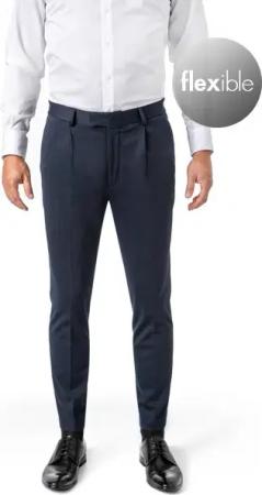 JOOP! Herren Bundfaltenhose blau Jersey