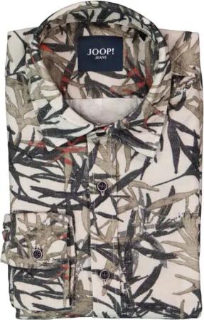 JOOP! Herren Hemd beige geblümt