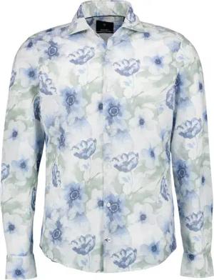 JOOP! Herren Hemd blau geblümt Slim Fit