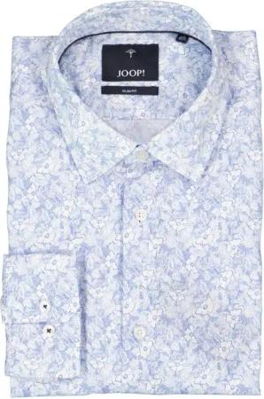 JOOP! Herren Hemd blau geblümt Slim Fit