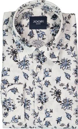 JOOP! Herren Hemd blau geblümt