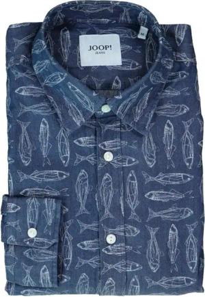 JOOP! Herren Hemd blau gemustert