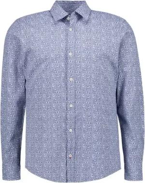 JOOP! Herren Hemd blau gemustert