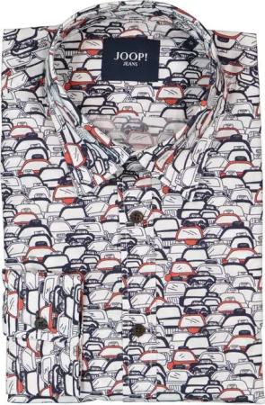 JOOP! Herren Hemd rot gemustert