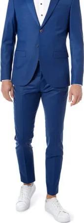 JOOP! Herren Hose blau Wolle