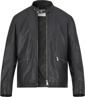 JOOP! Herren Lederjacke schwarz unifarben