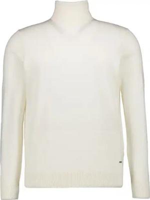 JOOP! Herren Rollkragenpullover weiß Merinowolle