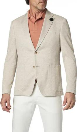 JOOP! Herren Sakko beige gemustert Slim Fit