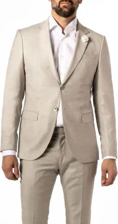 JOOP! Herren Sakko beige meliert Slim Fit