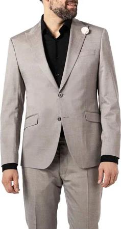 JOOP! Herren Sakko beige Woll-Stretch