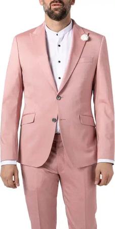 JOOP! Herren Sakko rot meliert Slim Fit