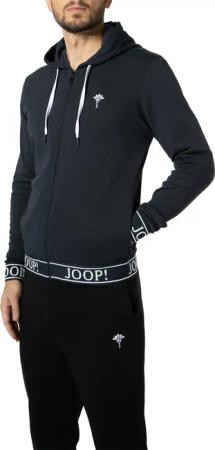 JOOP! Herren Sweatjacke blau Jersey-Baumwolle unifarben