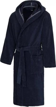 JOOP! Herrenbademantel 1648 Uni Walk, 100% Baumwolle, Kapuze, Gürtel, mit Kapuze kuscheliges Frottier Made in Germany