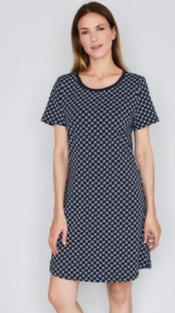 JOOP Nachthemd "Cosy" Ohne Taschen mit Cornflower-Alloverprint