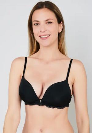 JOOP Push-up-BH "Beautiful" zarte Spitzenkante, elastisch, leicht gepolstert, ohne Bügel