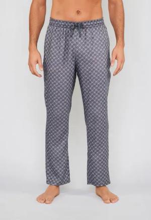 JOOP! Pyjamahose Relax Baumwoll-Viskose-Mix, Cornflower-Design, Regular Fit