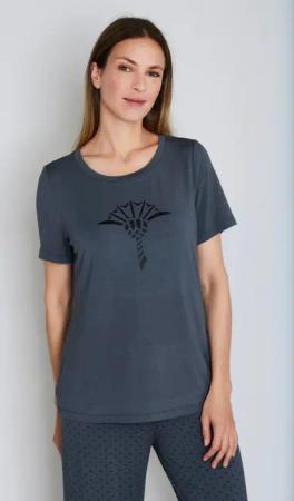 JOOP! Pyjamaoberteil Luxe mit dezenter Logostickerei