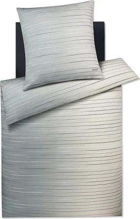JOOP Satin Bettwäsche 2x 70x90cm/200x200cm MOVE Stone grau