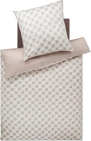 JOOP Satin Bettwäsche 70x90cm/140x200cm CORNFLOWER DOUBLE Beige beige