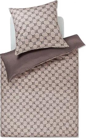 JOOP Satin Bettwäsche 70x90cm/140x220cm CORNFLOWER DOUBLE Grau grau