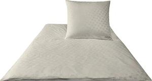 JOOP Satin Bettwäsche Cornflower 2x 70x90cm/200x200cm Sand beige