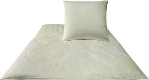 JOOP Satin Bettwäsche Cornflower 70x90cm / 140x200cm Natur creme