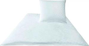 JOOP Satin Bettwäsche Cornflower 70x90cm / 140x200cm Weiss weiss