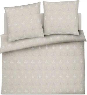 JOOP Satin Bettwäsche CORNFLOWER CHARM 2x 70x90cm/200x200cm Vanille creme